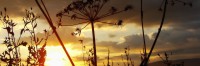 Zachód słońca nad Domaszkowem, Marek Gliński, I miejsce w konkursie fotograficznym ''Kłodzka Wstęga Sudetów w nocnym obiektywie''.jpg